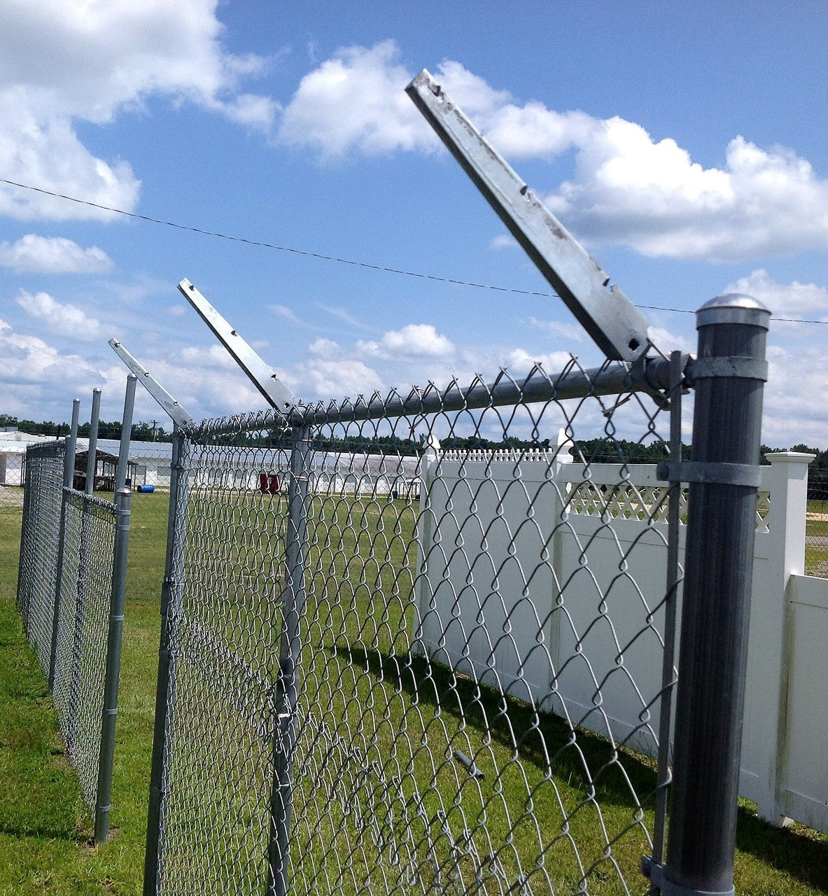 Extend-An-Arm Barbwire Extension 1' Long - Fits a 1-3/8" Top Rail - Galvanized - 2 Pack