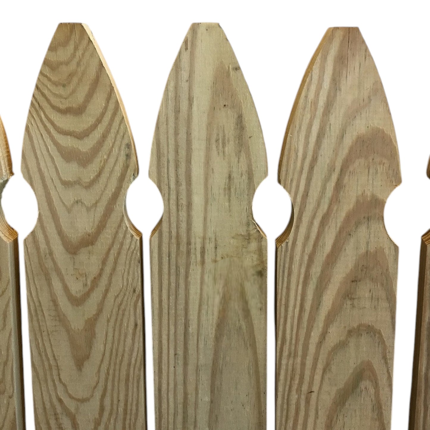 Pickets Wood Treated - 1" x 4" x 4' - French Gothic Tops - 12 Pack