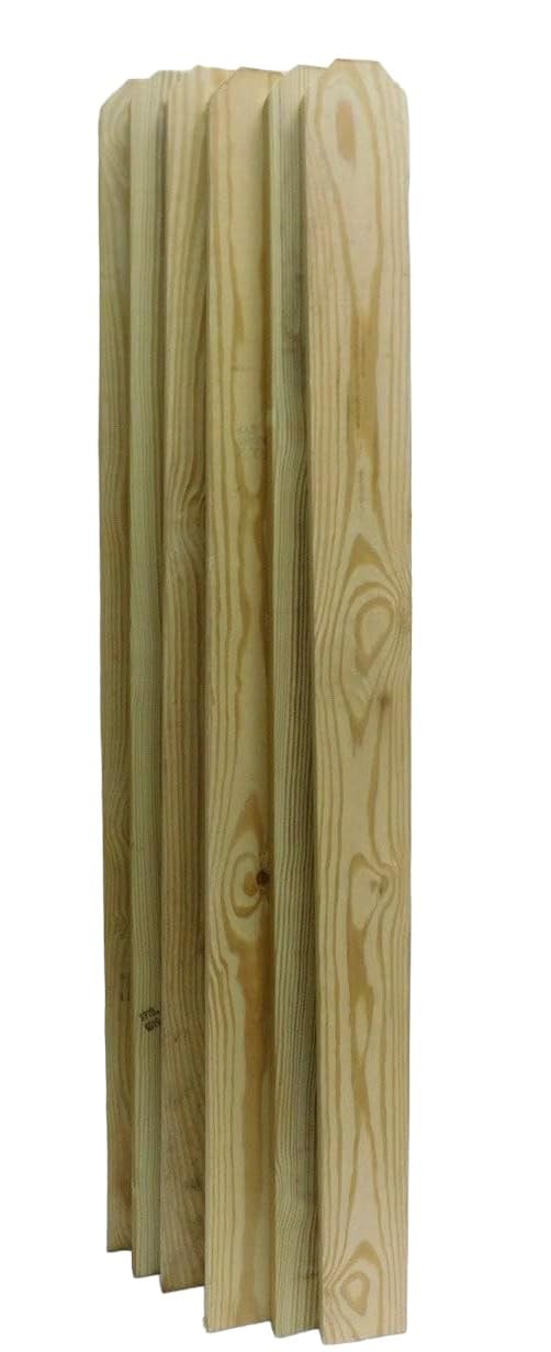 1" x 4" x 4' Dog Ear Treated Southern Yellow Pine Pickets/Balusters for Wood Fence - 6 Pickets