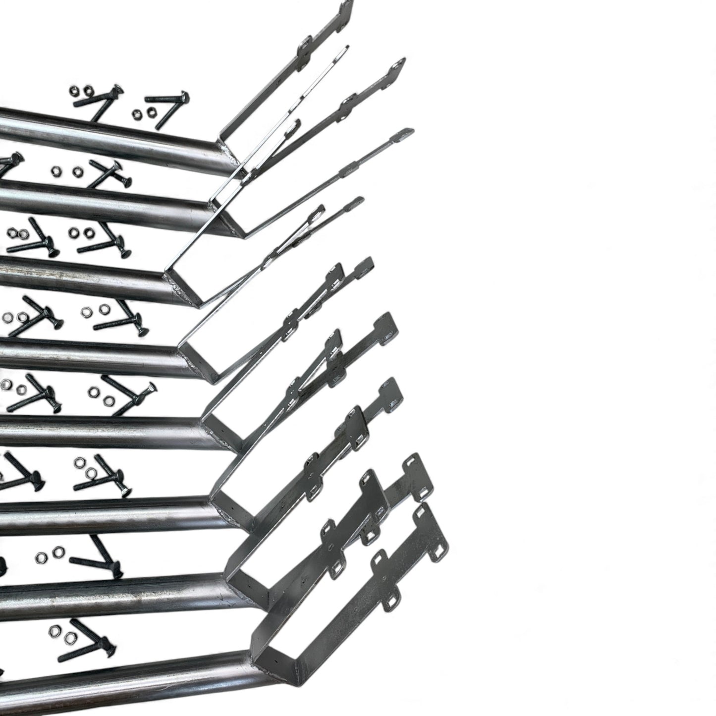 Extend-A-Post - 1-5/8" OD Pipe Extension 2' Long - Over the Loop Cap - 45 Degree - 9 Pack
