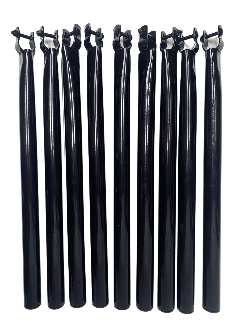 Extend-A-Post -1-5/8" OD Pipe Extension 2' Long - Black - Fits a 1-3/8" Top Rail - 2 Pack