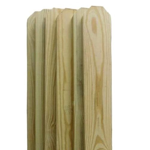 1" x 4" x 4' Dog Ear Treated Southern Yellow Pine Pickets/Balusters for Wood Fence - 6 Pickets