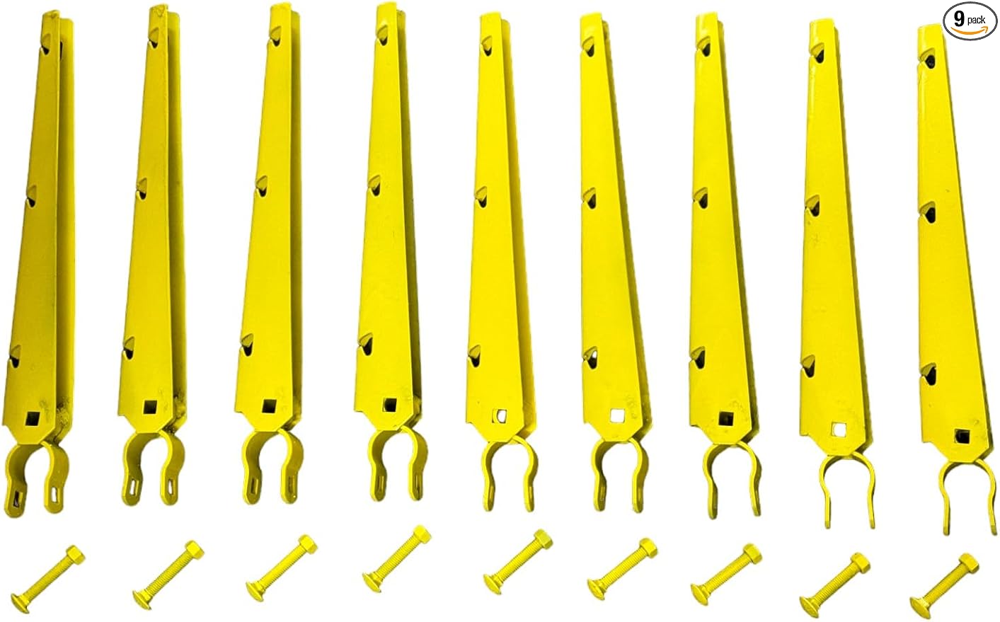 Extend-An-Arm - Barbwire Arm Extension - Safety Yellow - Fits with 1-3/8"Top Rail - 9 Pack