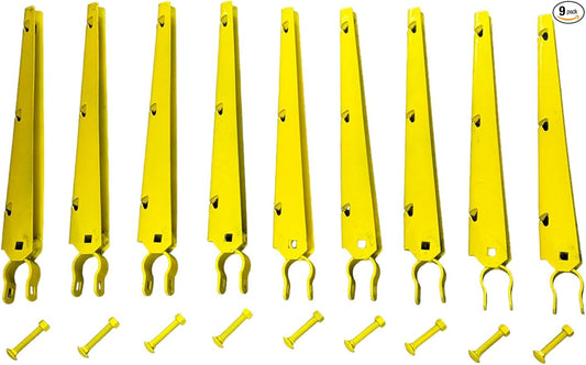 Extend-An-Arm - Barbwire Arm Extension - Safety Yellow - Fits with 1-3/8"Top Rail - 9 Pack