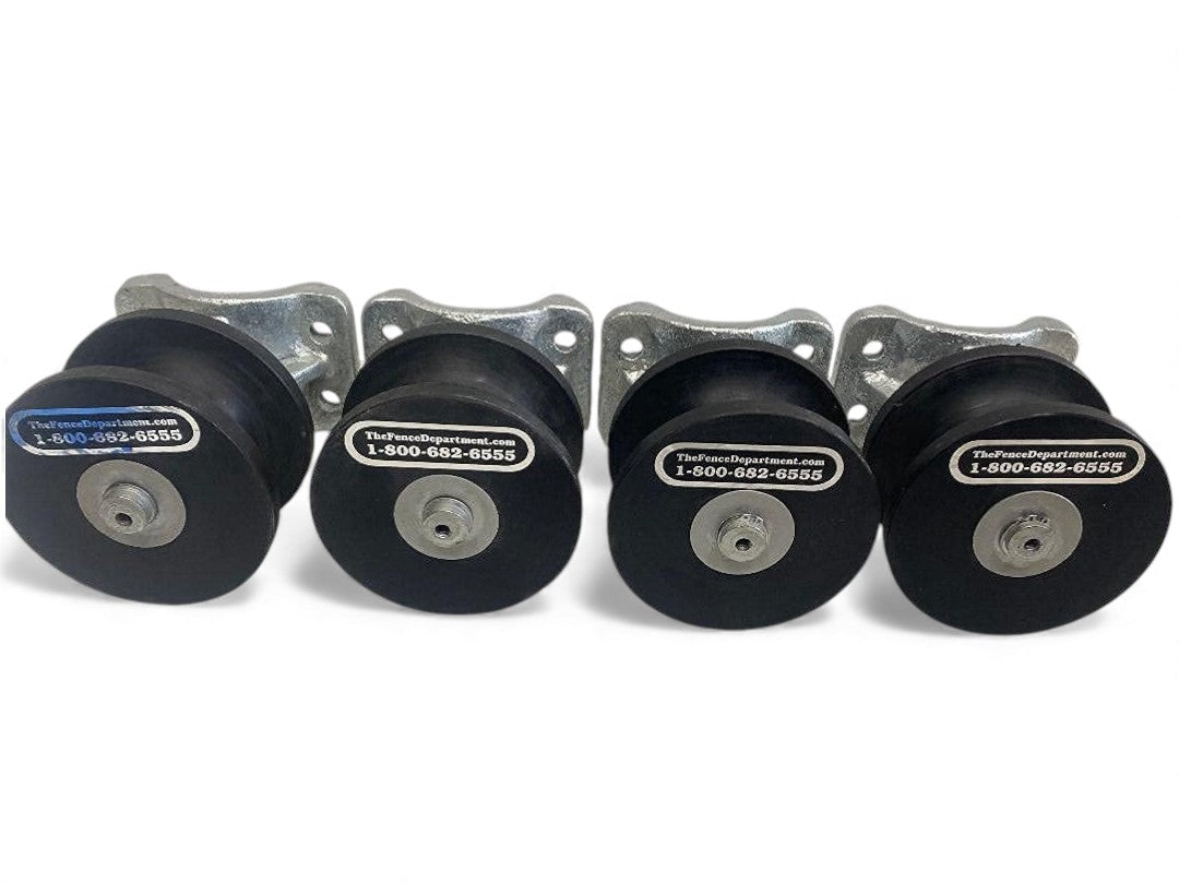 Cantilever Steel Gate Rollers - for 2 1/2" Gate Frame for 4" Gate Post Set of 4