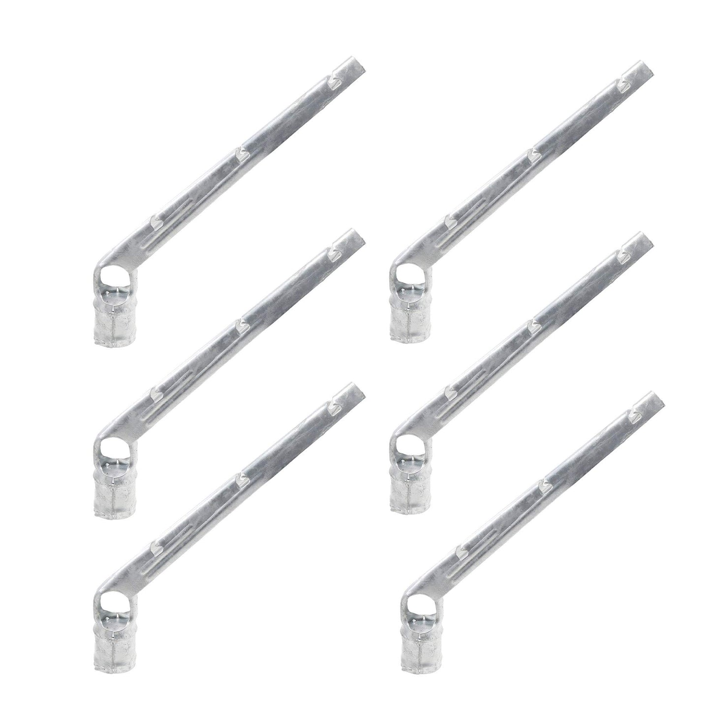 1-7/8" X 1-5/8" BARBED WIRE ARM - 45-degree for Chain Link Fence (6 PACK)