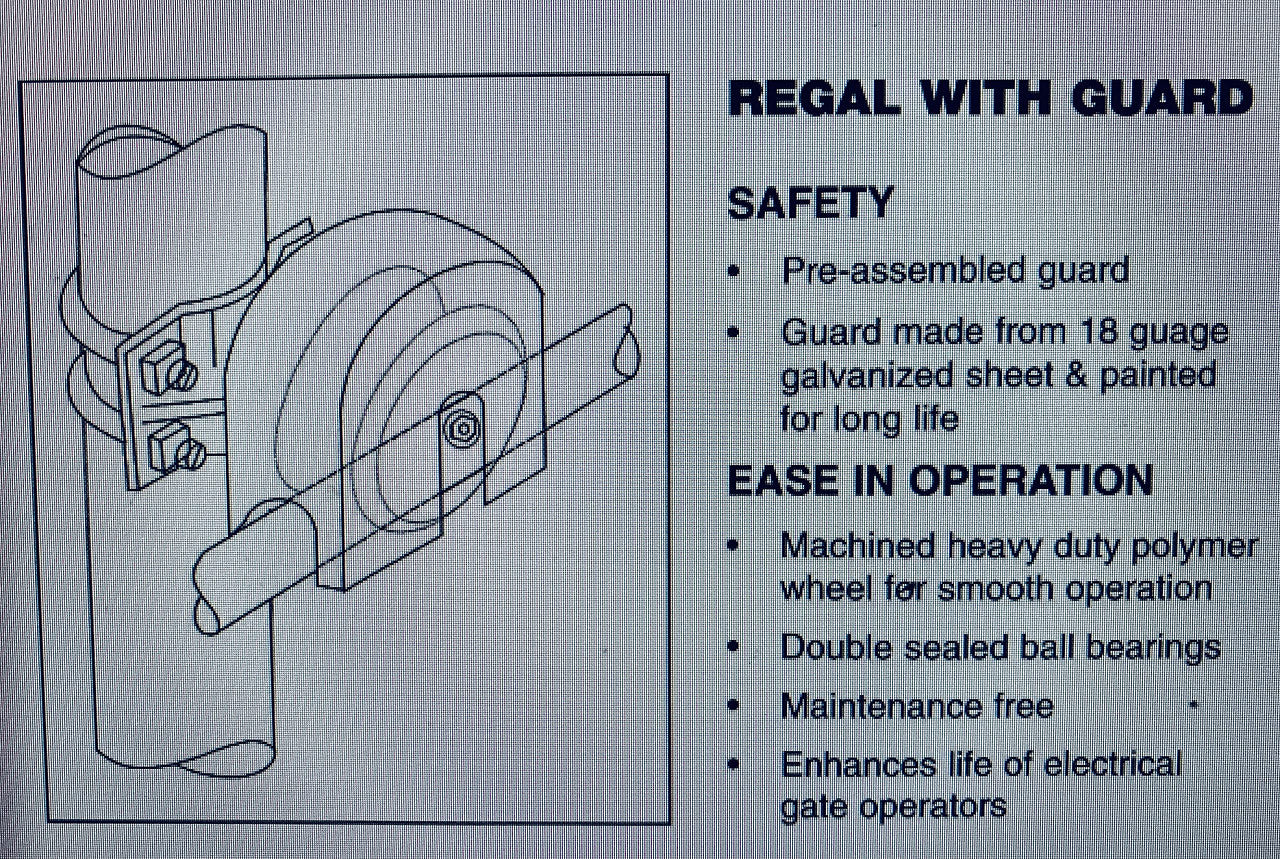 Cantilever Steel Gate Rollers - for 2 1/2" Gate Frame for 4" Gate Post Set of 4