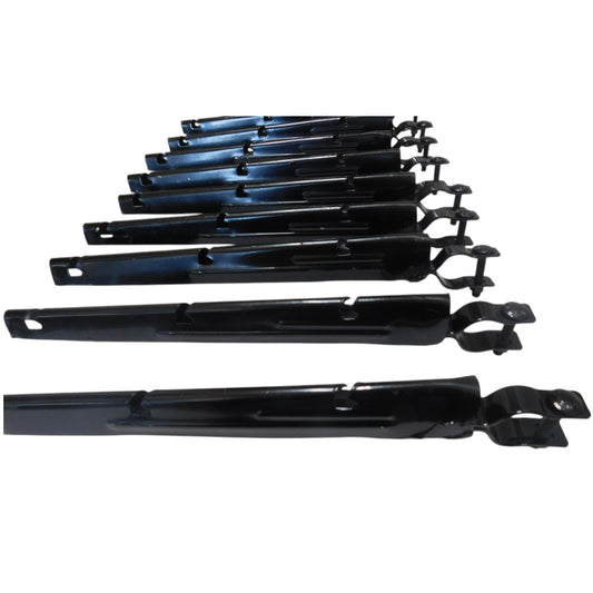 Extend-An-Arm Barbwire Arm Extension - BLACK - Install onto 1-5/8" Top Rail - Set of 9