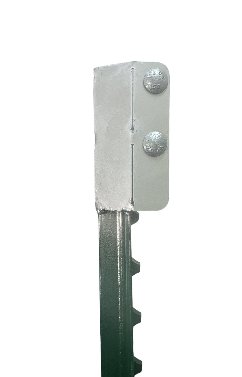 Extend-A-Post Vertical Bolt-On T-Post Extension x 2' Long - Vineyard Green - Set of 6