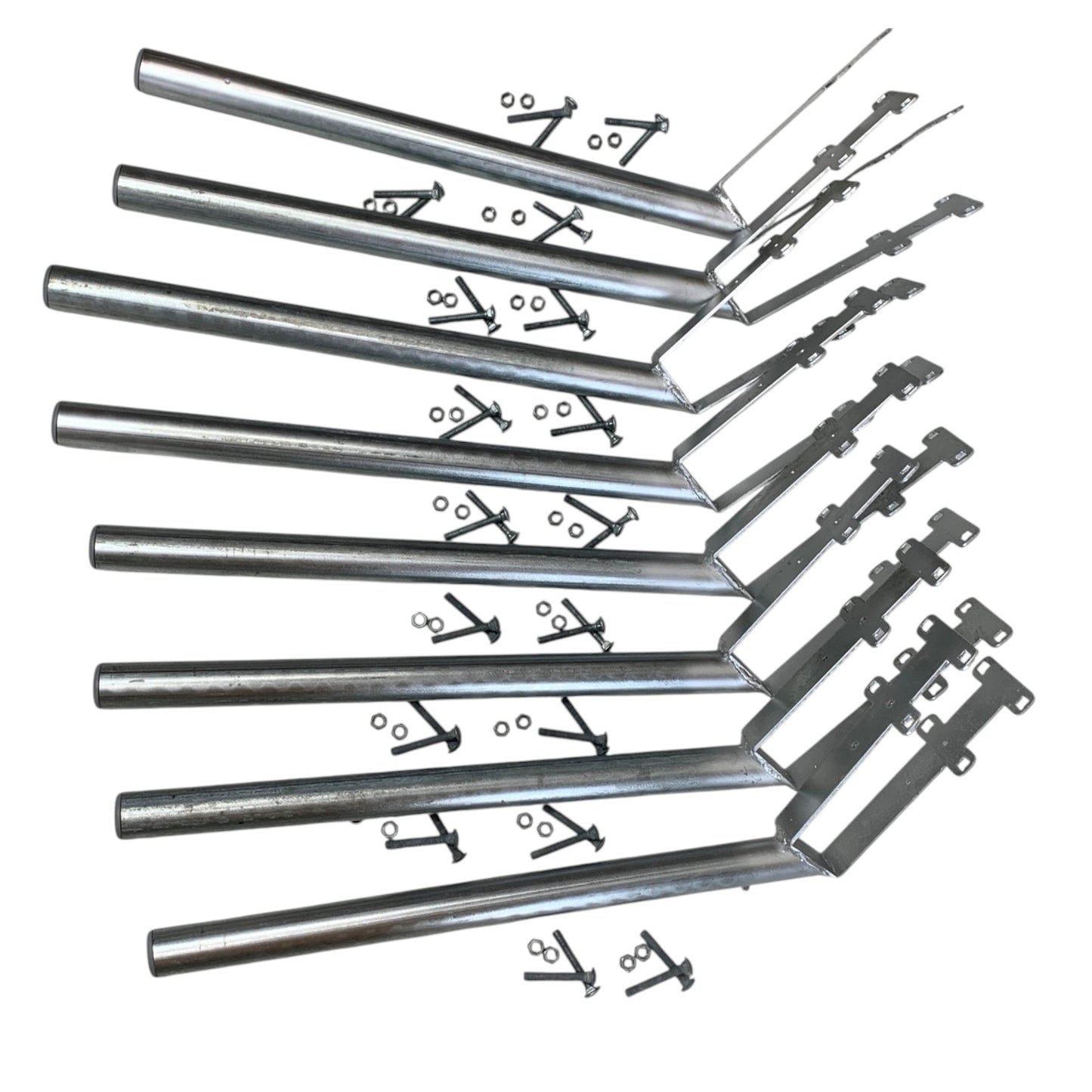 Extend-A-Post - 1-5/8" OD Pipe Extension 2' Long - Over the Loop Cap - 45 Degree - 9 Pack