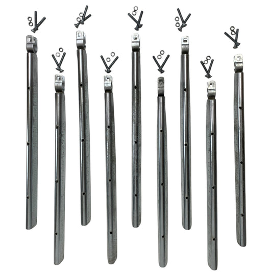 Extend-A-Post - Angle Barbwire Arm 2' Long - 3 Holes - Fits a 1-5/8" Top Rail Only - 9 Pack