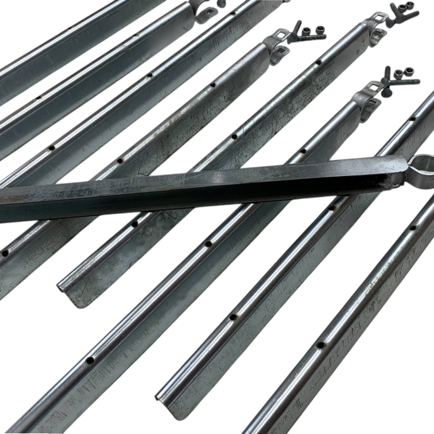 Extend-A-Post - Angle Barbwire Arm 2' Long - 3 Holes - Fits a 1-5/8" Top Rail Only - 9 Pack