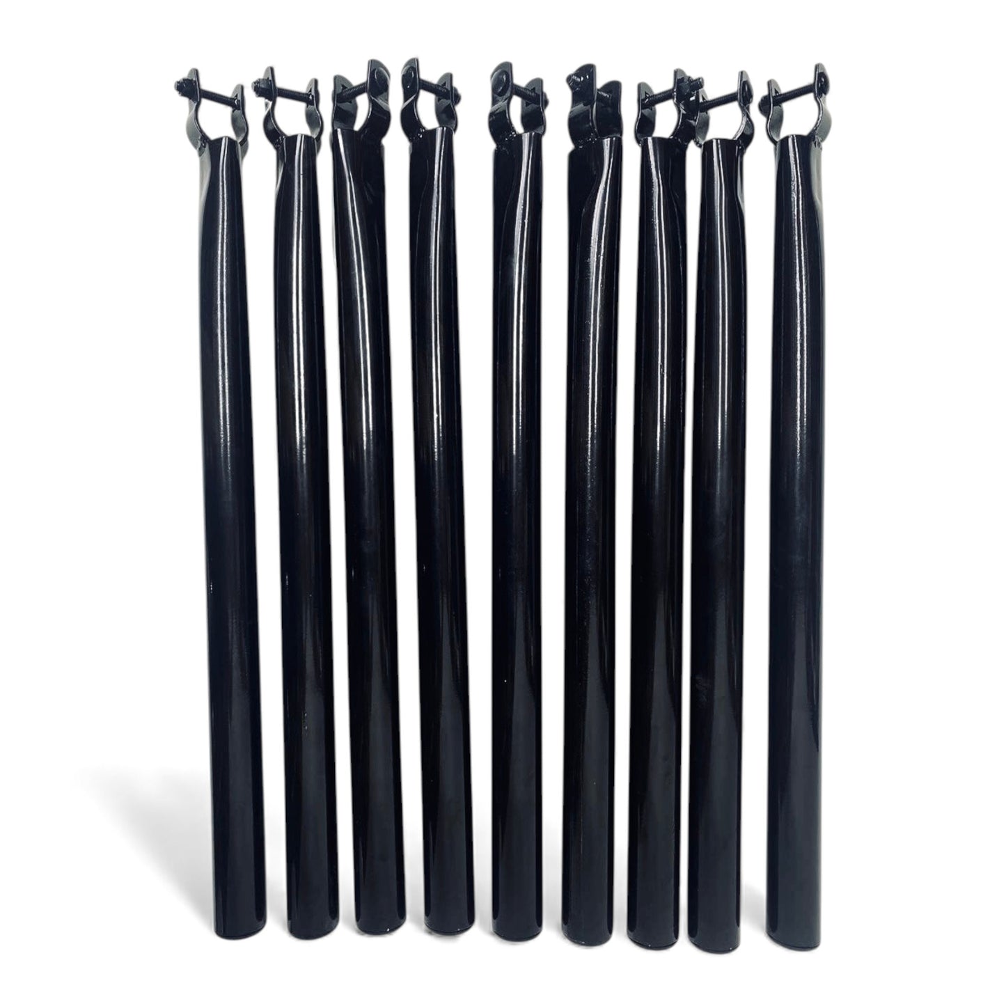 Extend-A-Post - 1-5/8" OD Pipe Extension 2' Long - Black - Use With 1-5/8" Top Rail - 6 Pack