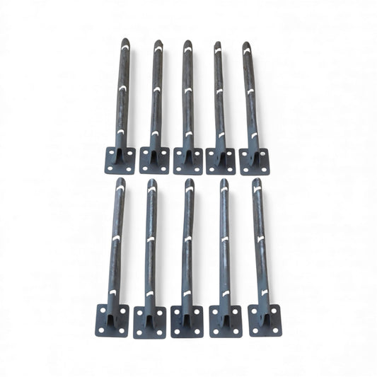 Extend-An-Arm Vertical Barbwire Arm Extension - Flat Mount - Install onto PVC (Vinyl) or Wood - Set of 10