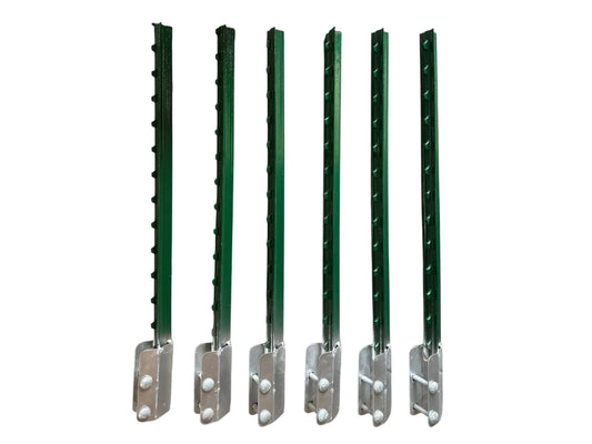 Extend-A-Post Vertical Bolt-On T-Post Extension x 2' Long - Vineyard Green - Set of 6