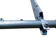 Extend-An-Arm by Extend-A-Post Barbwire Arm Extension - Welded 1-3/8" Hinge - Install onto 1-3/8" Top Rail Only - Made in America - Set of 9