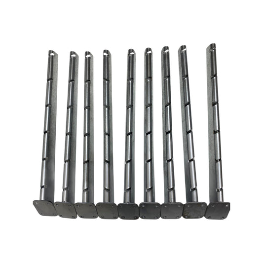 Extend-An-Arm Barbwire Extension 2' Long - 45Degree - Silver - Flat Mount - 6 Z Lock - 10 Pack